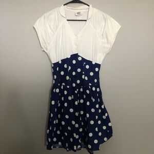 Vintage 1980s polka dot dress